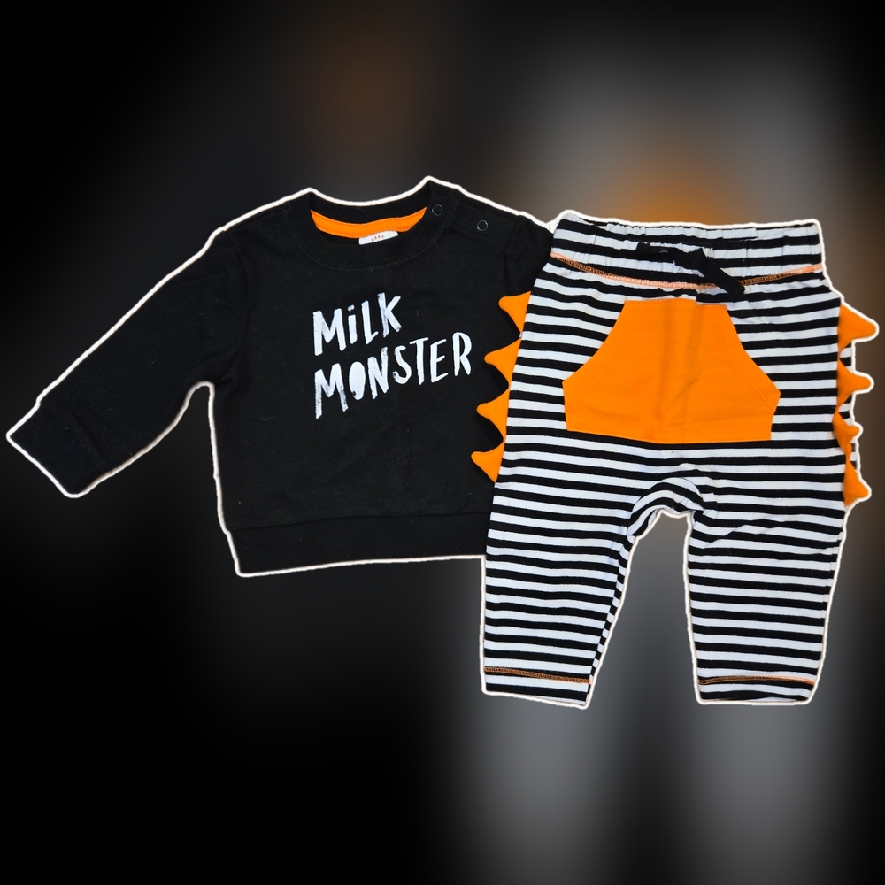3-6 Month Milk Monster Halloween Outfit